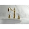 Kingston Brass KS1977PX 8" Widespread Bathroom Faucet, Brushed Brass KS1977PX - alternate 3